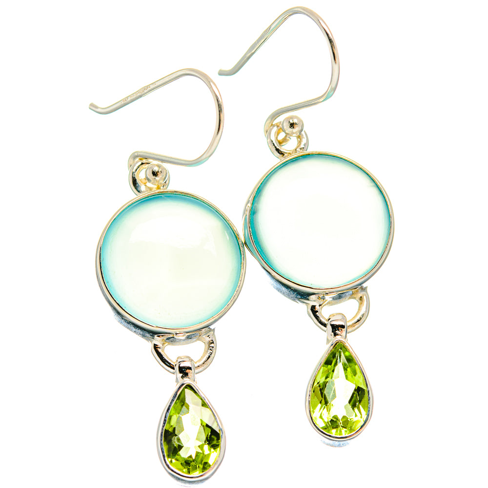 Aqua Chalcedony Earrings handcrafted by Ana Silver Co - EARR424438