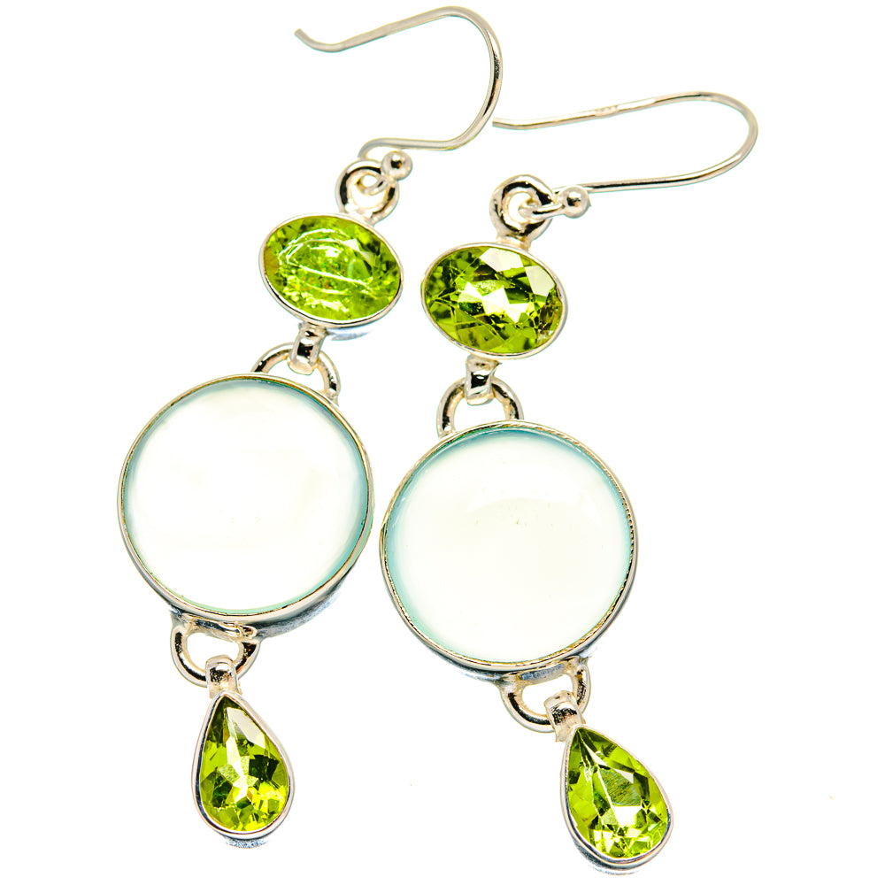Aqua Chalcedony Earrings handcrafted by Ana Silver Co - EARR424444