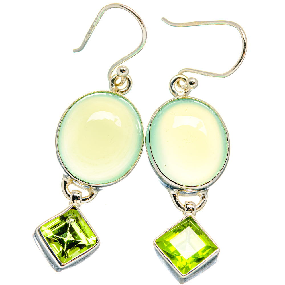 Aqua Chalcedony Earrings handcrafted by Ana Silver Co - EARR424470