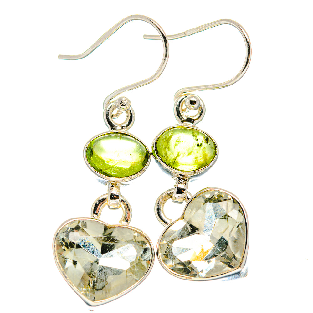 Green Amethyst Earrings handcrafted by Ana Silver Co - EARR424476