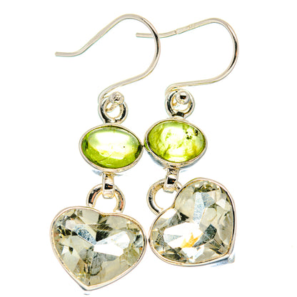 Green Amethyst Earrings handcrafted by Ana Silver Co - EARR424476