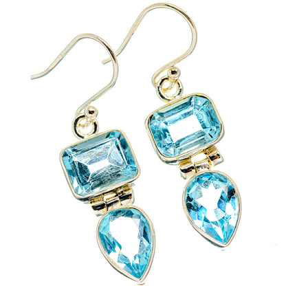Blue Topaz Earrings handcrafted by Ana Silver Co - EARR424478