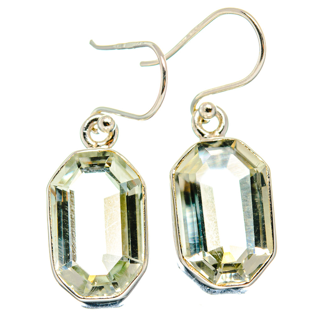 Green Amethyst Earrings handcrafted by Ana Silver Co - EARR424481