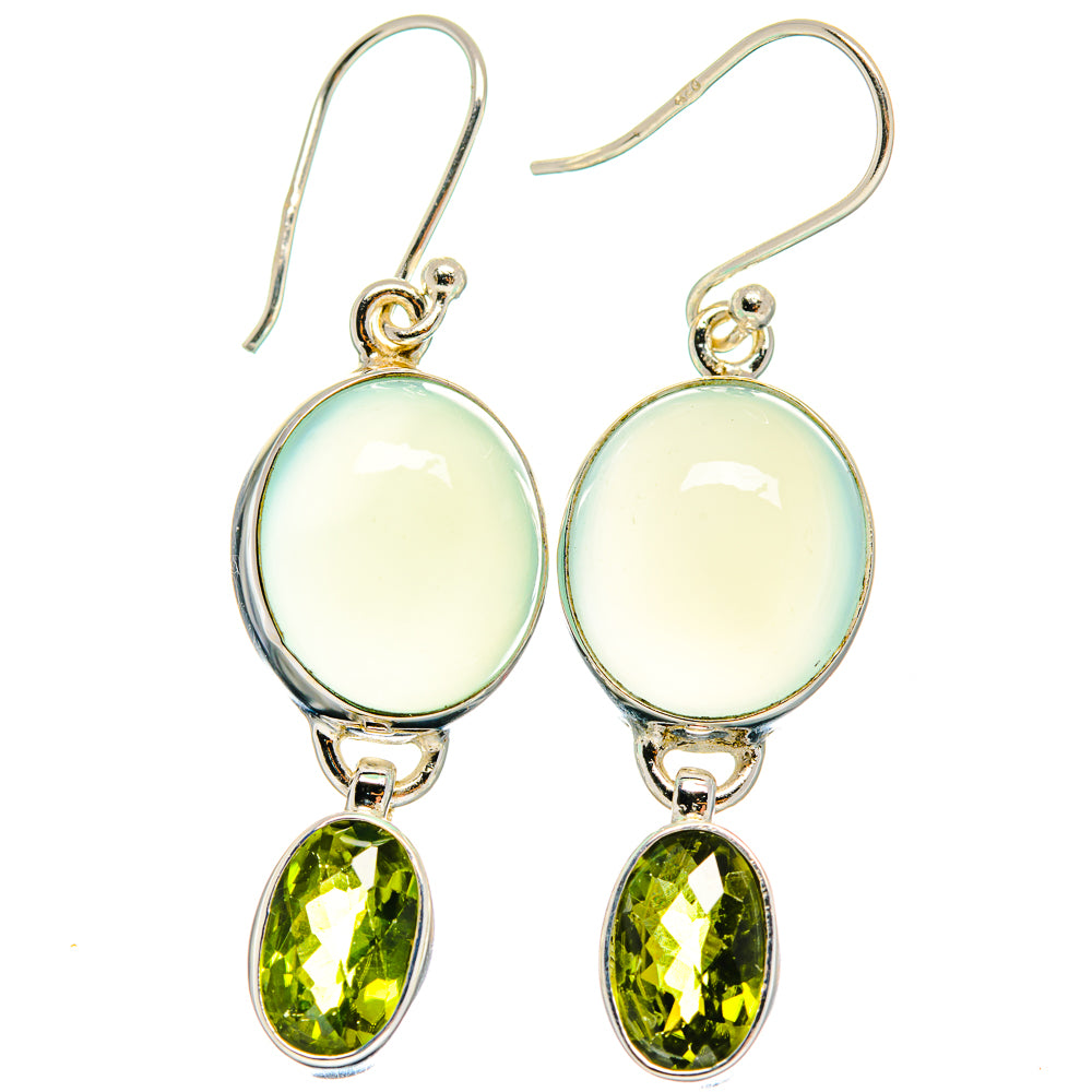 Aqua Chalcedony Earrings handcrafted by Ana Silver Co - EARR424486 - Photo 2