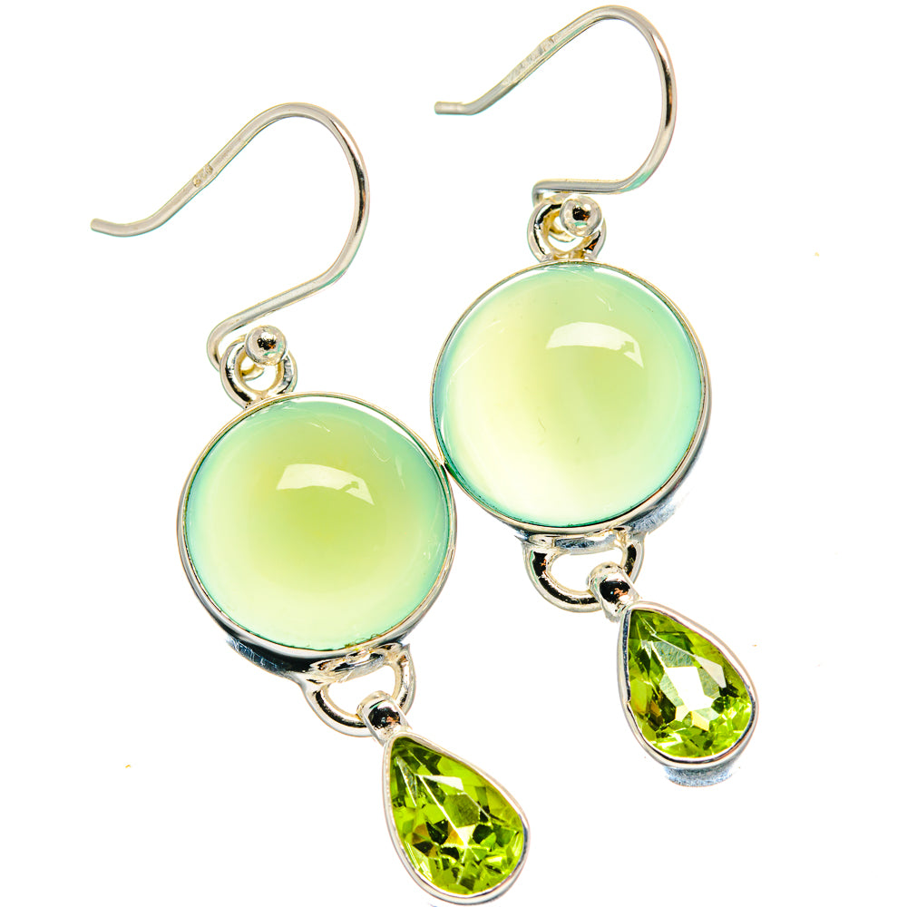 Aqua Chalcedony Earrings handcrafted by Ana Silver Co - EARR424491