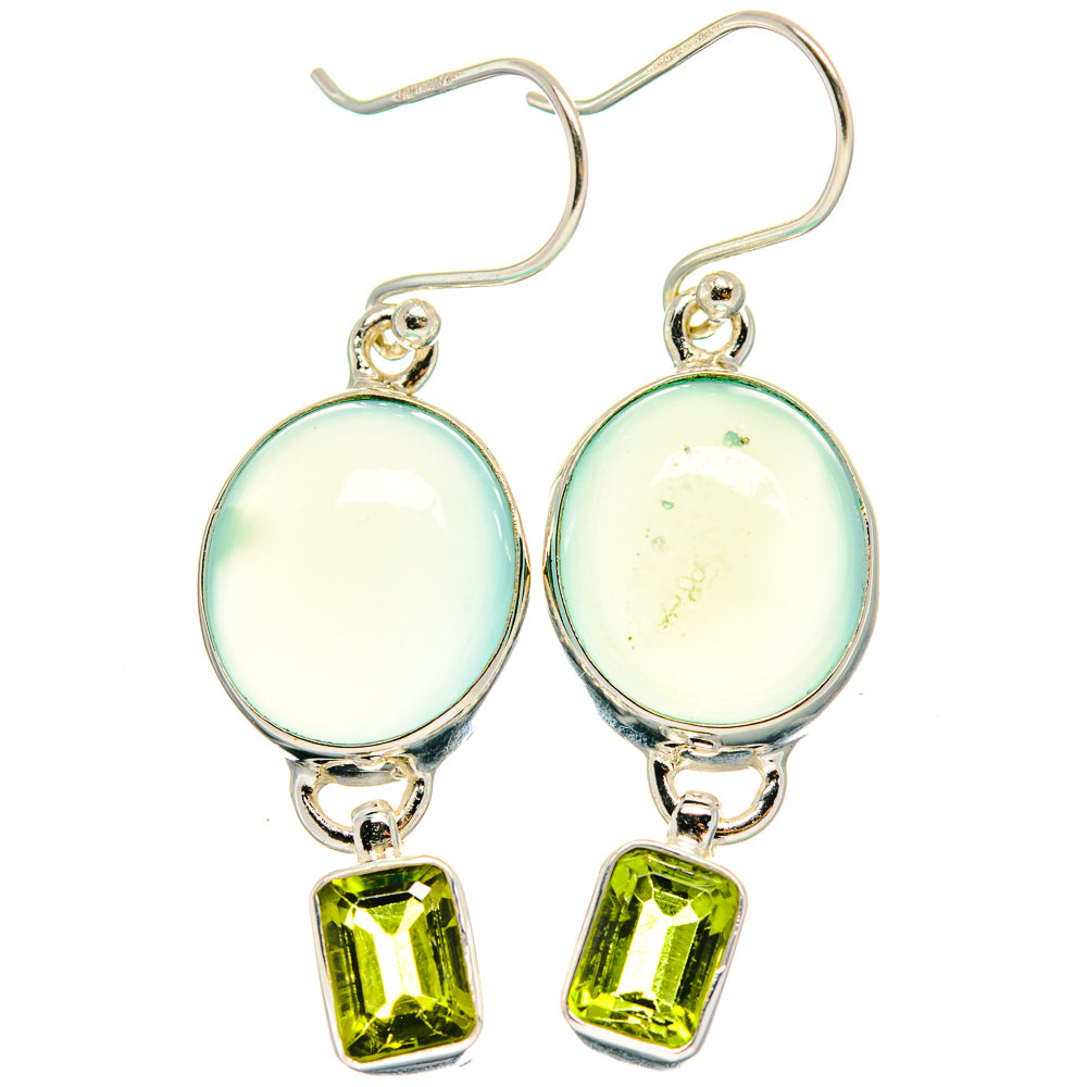 Aqua Chalcedony Earrings handcrafted by Ana Silver Co - EARR424503