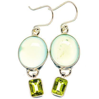 Aqua Chalcedony Earrings handcrafted by Ana Silver Co - EARR424503