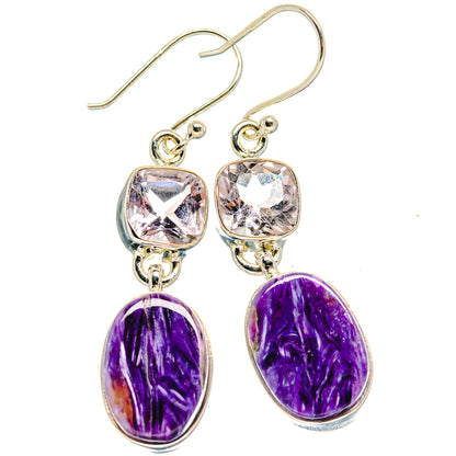 Charoite Earrings handcrafted by Ana Silver Co - EARR424509