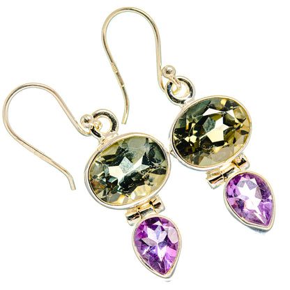Green Amethyst Earrings handcrafted by Ana Silver Co - EARR424517