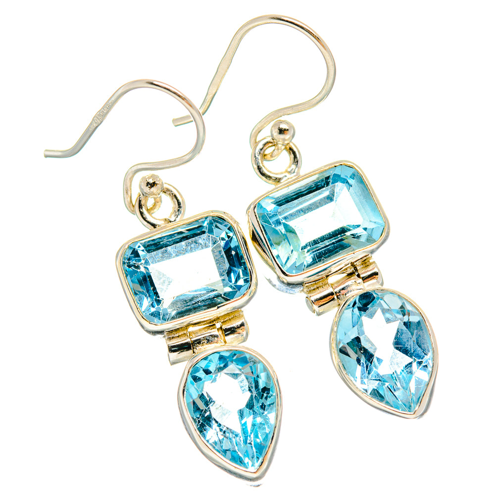 Blue Topaz Earrings handcrafted by Ana Silver Co - EARR424521