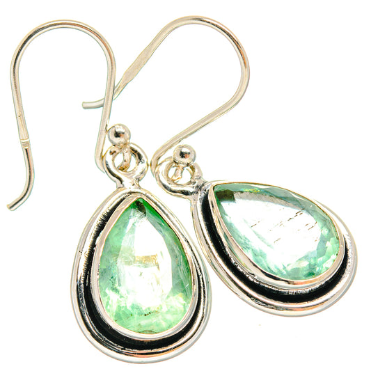 Green Fluorite Earrings handcrafted by Ana Silver Co - EARR424542