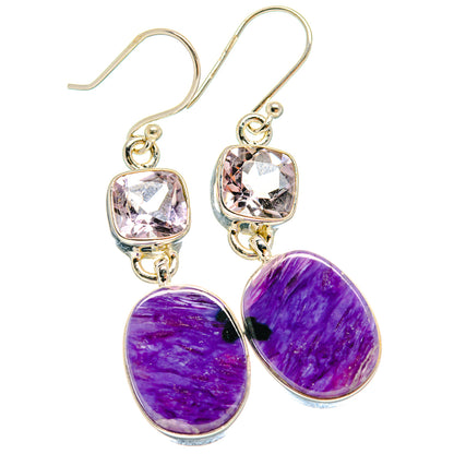 Charoite Earrings handcrafted by Ana Silver Co - EARR424559