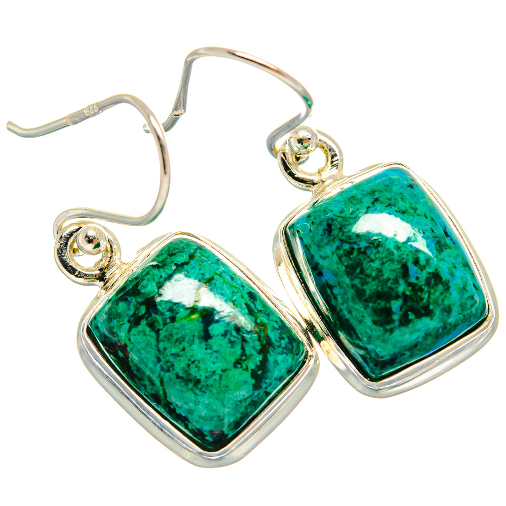 Chrysocolla Earrings handcrafted by Ana Silver Co - EARR424560