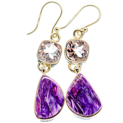 Charoite Earrings handcrafted by Ana Silver Co - EARR424569