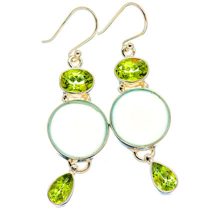Aqua Chalcedony Earrings handcrafted by Ana Silver Co - EARR424570