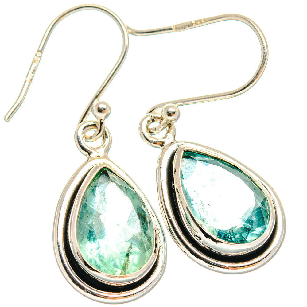 Blue Fluorite Earrings handcrafted by Ana Silver Co - EARR424573