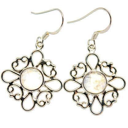 Rainbow Moonstone Earrings handcrafted by Ana Silver Co - EARR424579