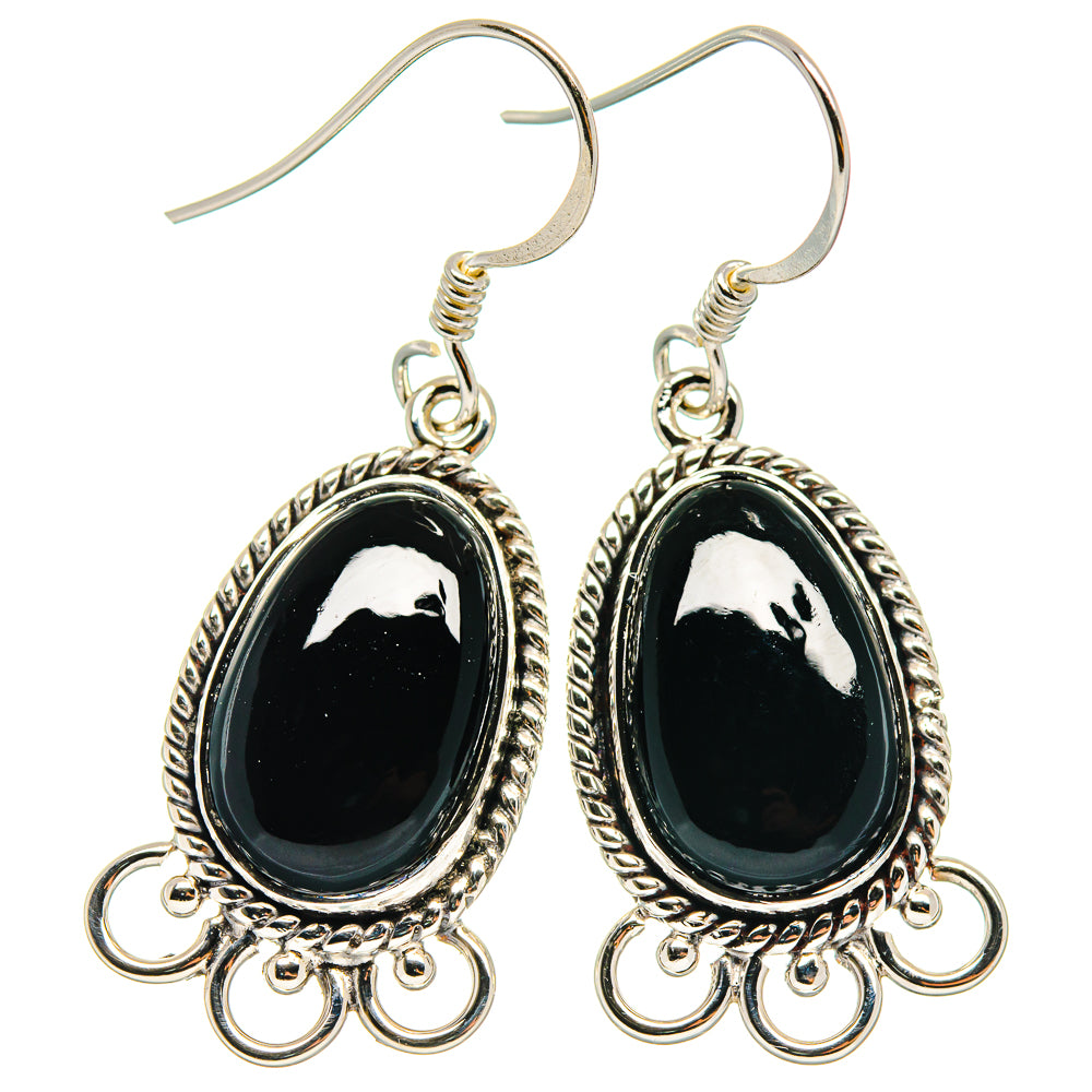 Black Onyx Earrings handcrafted by Ana Silver Co - EARR424581