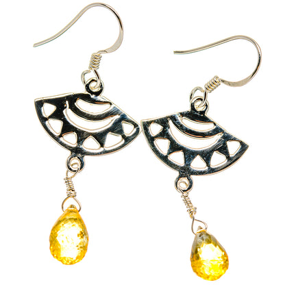 Citrine Earrings handcrafted by Ana Silver Co - EARR424584