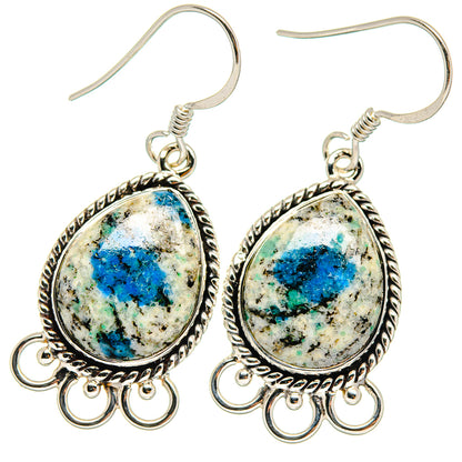 K2 Blue Azurite Earrings handcrafted by Ana Silver Co - EARR424585