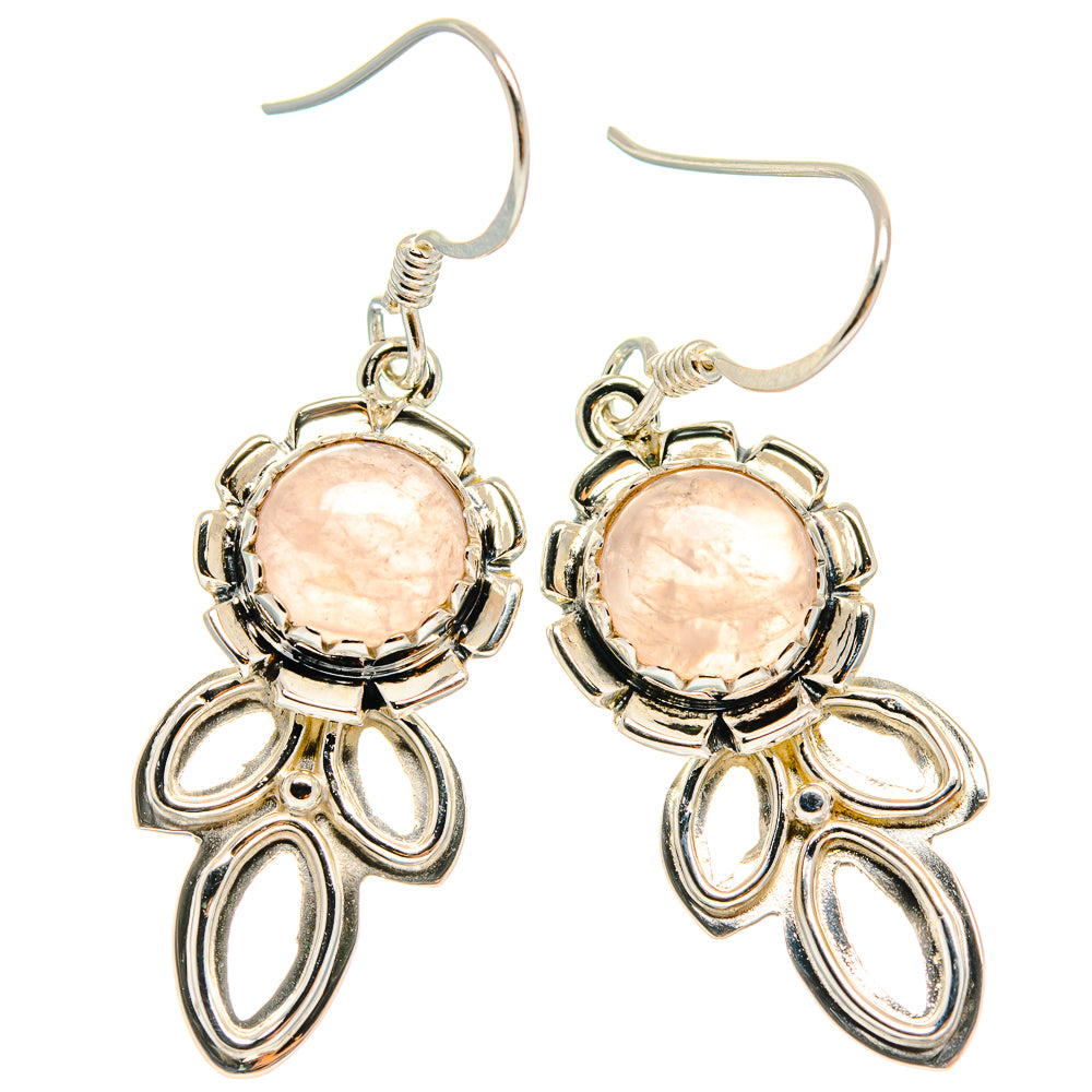 Rose Quartz Earrings handcrafted by Ana Silver Co - EARR424599