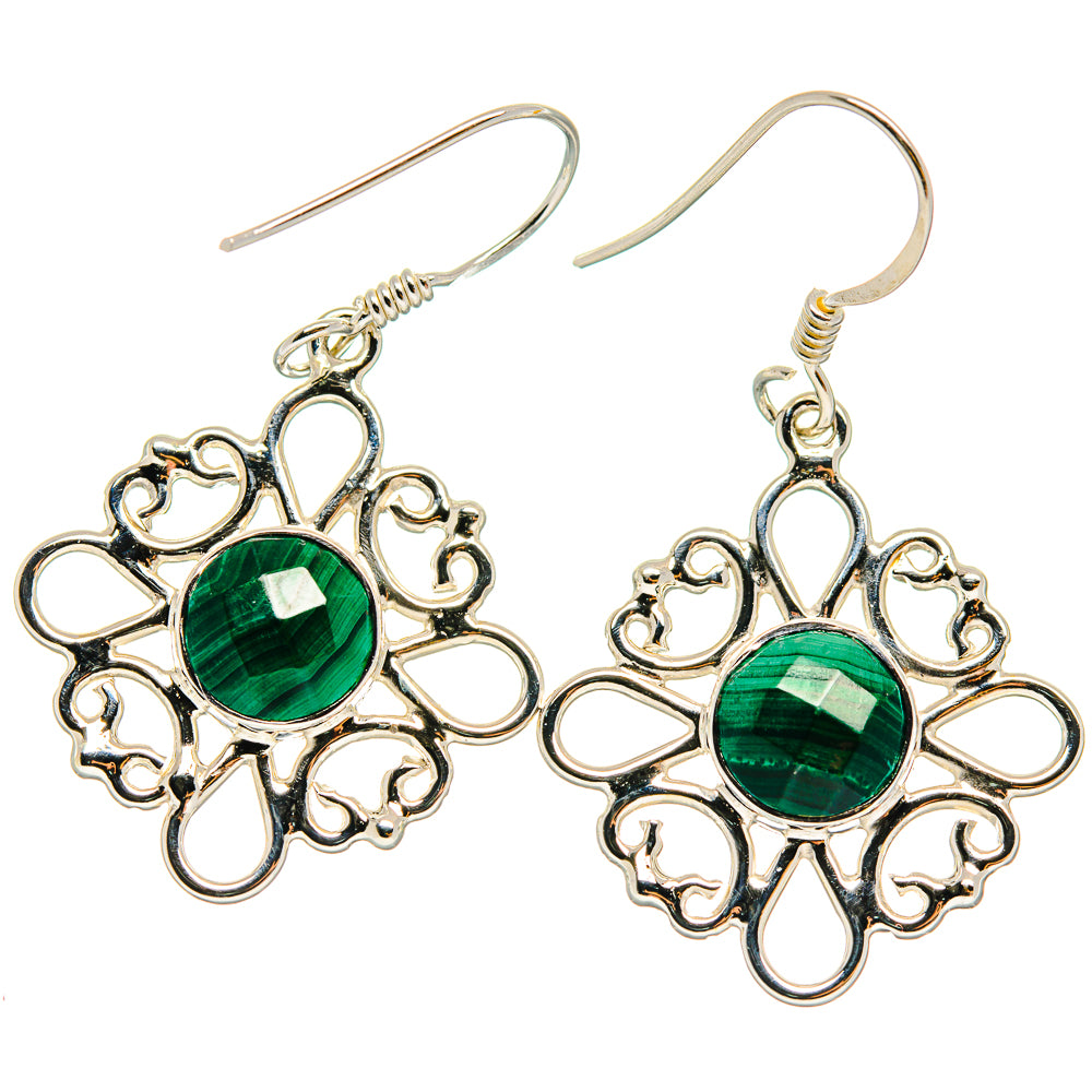 Malachite Earrings handcrafted by Ana Silver Co - EARR424600