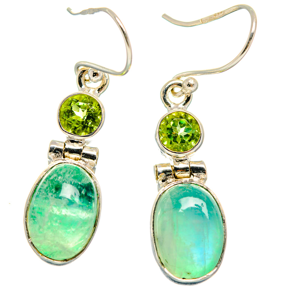 Green Moonstone Earrings handcrafted by Ana Silver Co - EARR424622