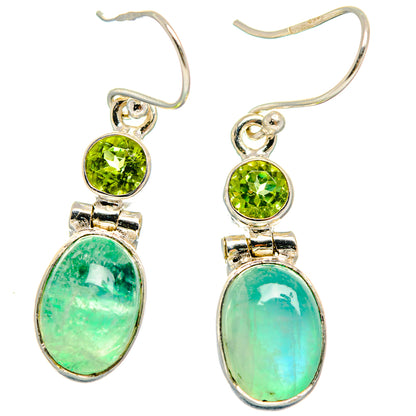 Green Moonstone Earrings handcrafted by Ana Silver Co - EARR424622