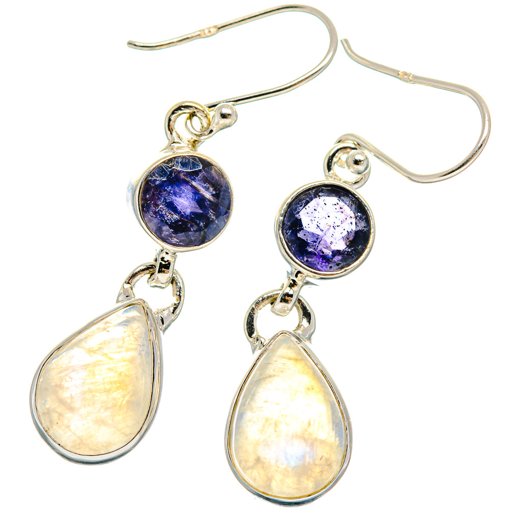 Rainbow Moonstone Earrings handcrafted by Ana Silver Co - EARR424625 - Photo 2