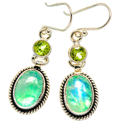 Green Moonstone Earrings handcrafted by Ana Silver Co - EARR424630