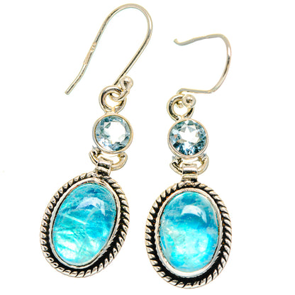 Rainbow Moonstone Earrings handcrafted by Ana Silver Co - EARR424637
