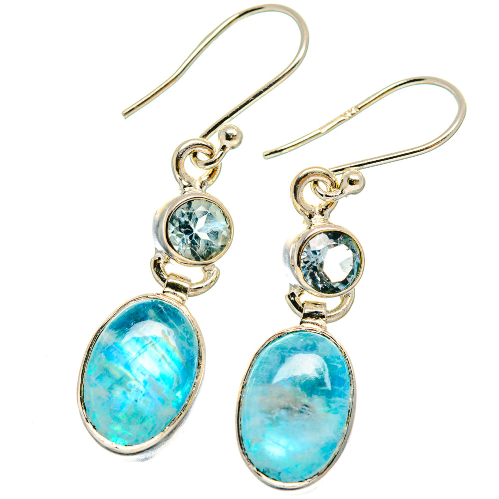 Rainbow Moonstone Earrings handcrafted by Ana Silver Co - EARR424640 - Photo 2