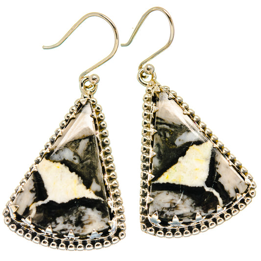 Black Agate Earrings handcrafted by Ana Silver Co - EARR424646