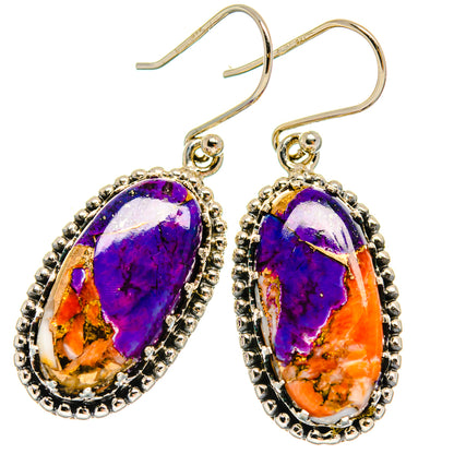 Spiny Oyster Turquoise Earrings handcrafted by Ana Silver Co - EARR424649