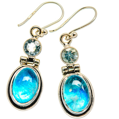 Rainbow Moonstone Earrings handcrafted by Ana Silver Co - EARR424650