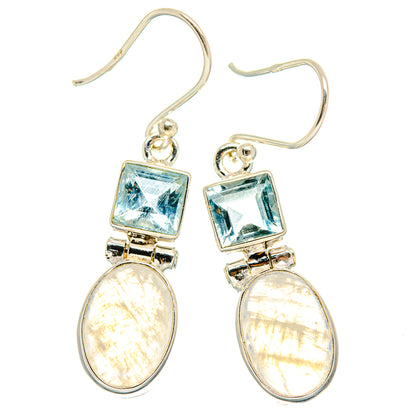 Rainbow Moonstone Earrings handcrafted by Ana Silver Co - EARR424657