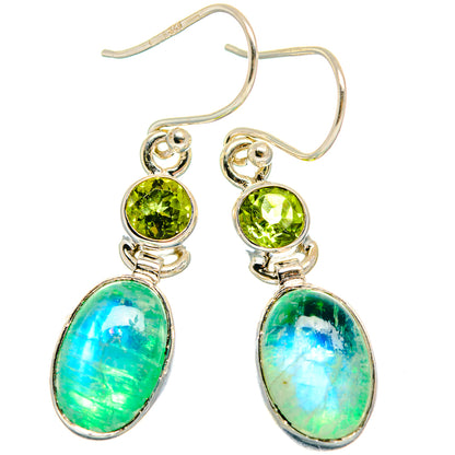 Green Moonstone Earrings handcrafted by Ana Silver Co - EARR424658