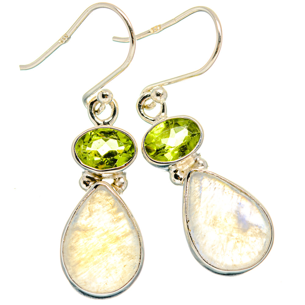 Rainbow Moonstone Earrings handcrafted by Ana Silver Co - EARR424665 - Photo 2