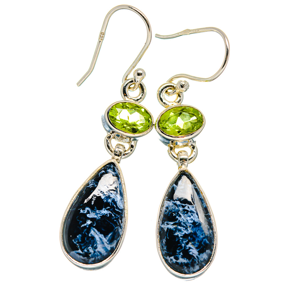 Pietersite, Peridot Earrings handcrafted by Ana Silver Co - EARR424676