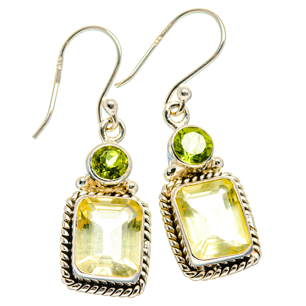Citrine, Peridot Earrings handcrafted by Ana Silver Co - EARR424680