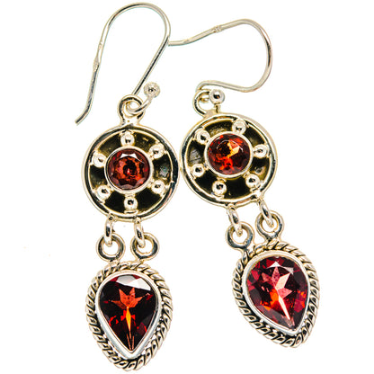 Garnet Earrings handcrafted by Ana Silver Co - EARR424709