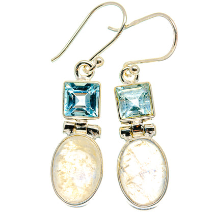 Rainbow Moonstone Earrings handcrafted by Ana Silver Co - EARR424734 - Photo 2
