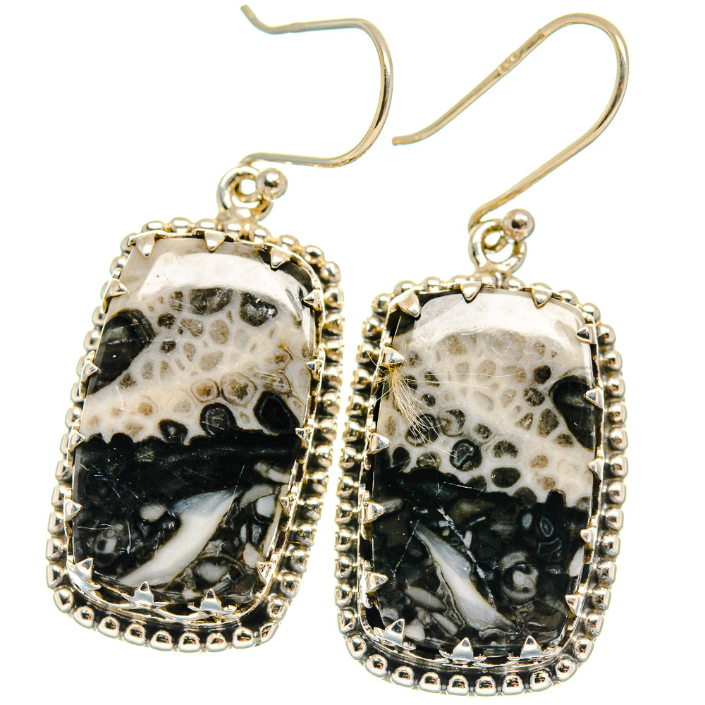 Pinolith Jasper Earrings handcrafted by Ana Silver Co - EARR424742 - Photo 2