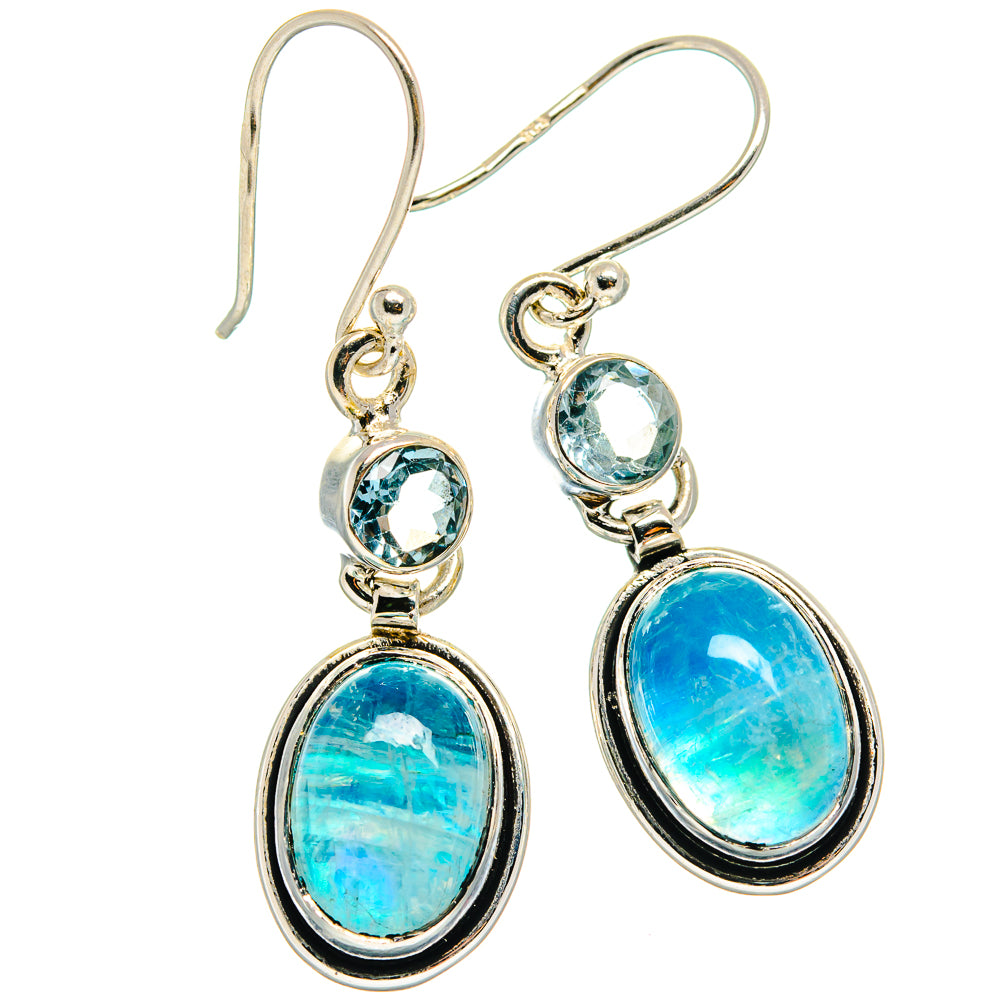 Rainbow Moonstone Earrings handcrafted by Ana Silver Co - EARR424758