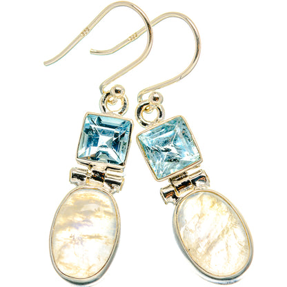 Rainbow Moonstone Earrings handcrafted by Ana Silver Co - EARR424759 - Photo 2