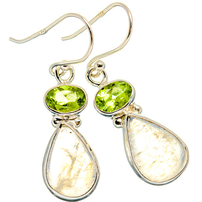 Rainbow Moonstone Earrings handcrafted by Ana Silver Co - EARR424763
