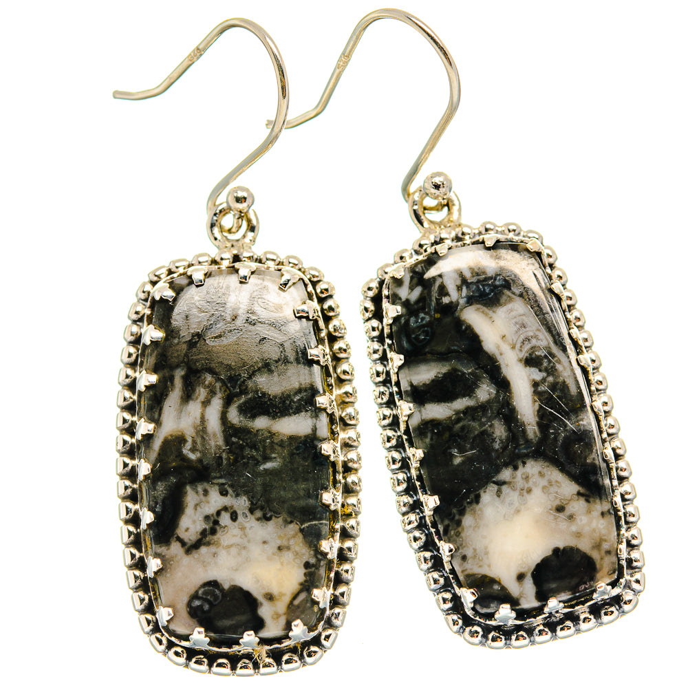 Pinolith Jasper Earrings handcrafted by Ana Silver Co - EARR424770 - Photo 2