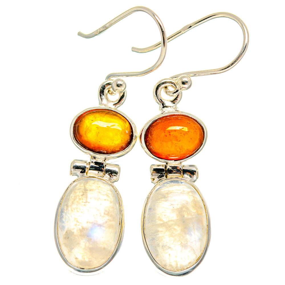Rainbow Moonstone Earrings handcrafted by Ana Silver Co - EARR424774 - Photo 2