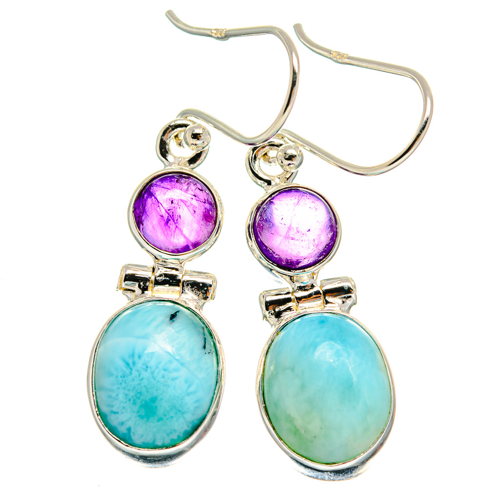 Larimar Earrings handcrafted by Ana Silver Co - EARR424776 - Photo 2