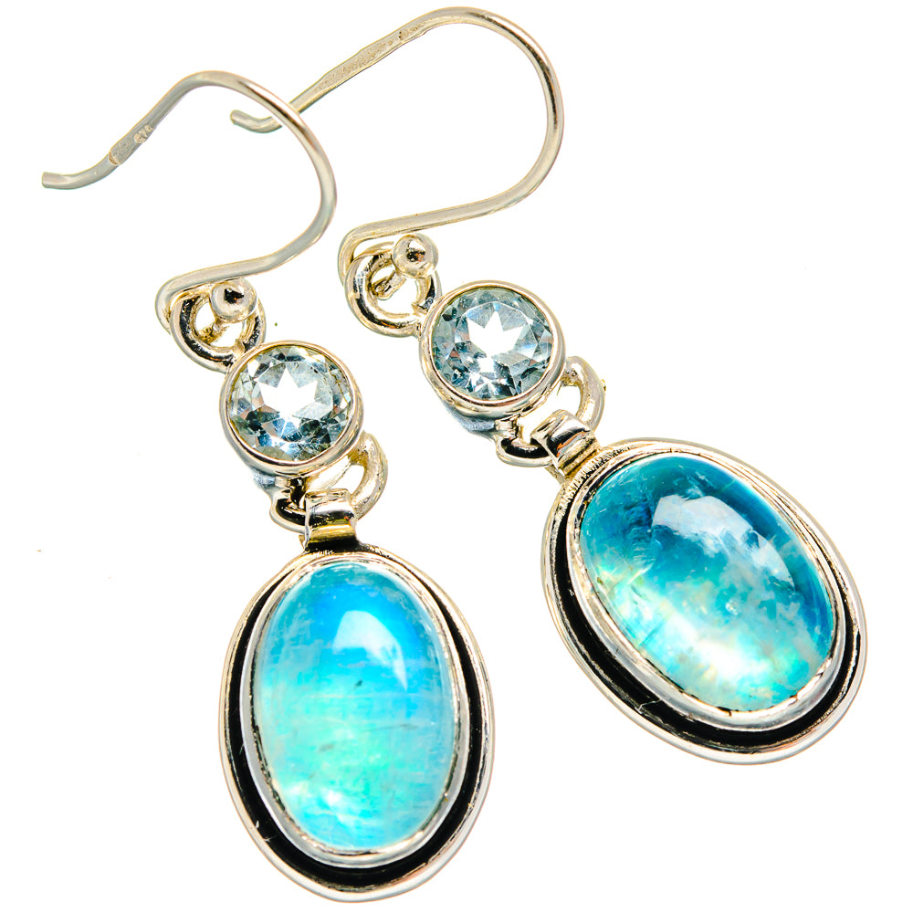Rainbow Moonstone Earrings handcrafted by Ana Silver Co - EARR424780